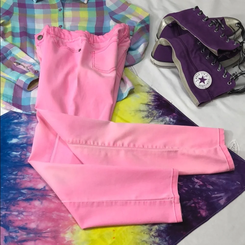 L.E.I. Pink Kate Lowrise Skinny Jeans Girls 10 R school play casual